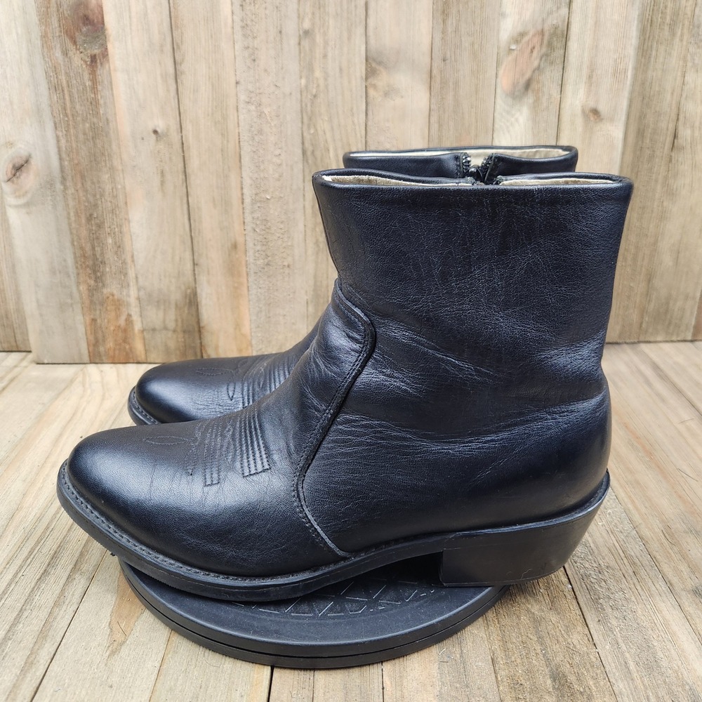 Durango TR820 Ankle Western Boots Mens Size 7.5 EE / Womens 9 Leather Side Zip
